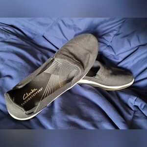 Clarks Cloudsteppers Black Slip-On Shoes